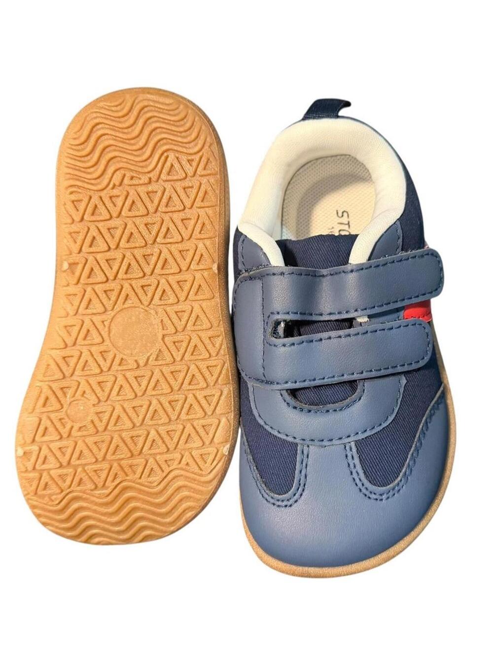 Toddler Blue Soft Sole Shoes with Wide Toe Box Size 9